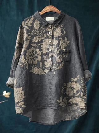 Vivienne | Women's Vintage Floral Pattern Casual Shirt