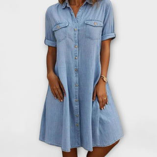 Danna™ | A-line dress with V-neck