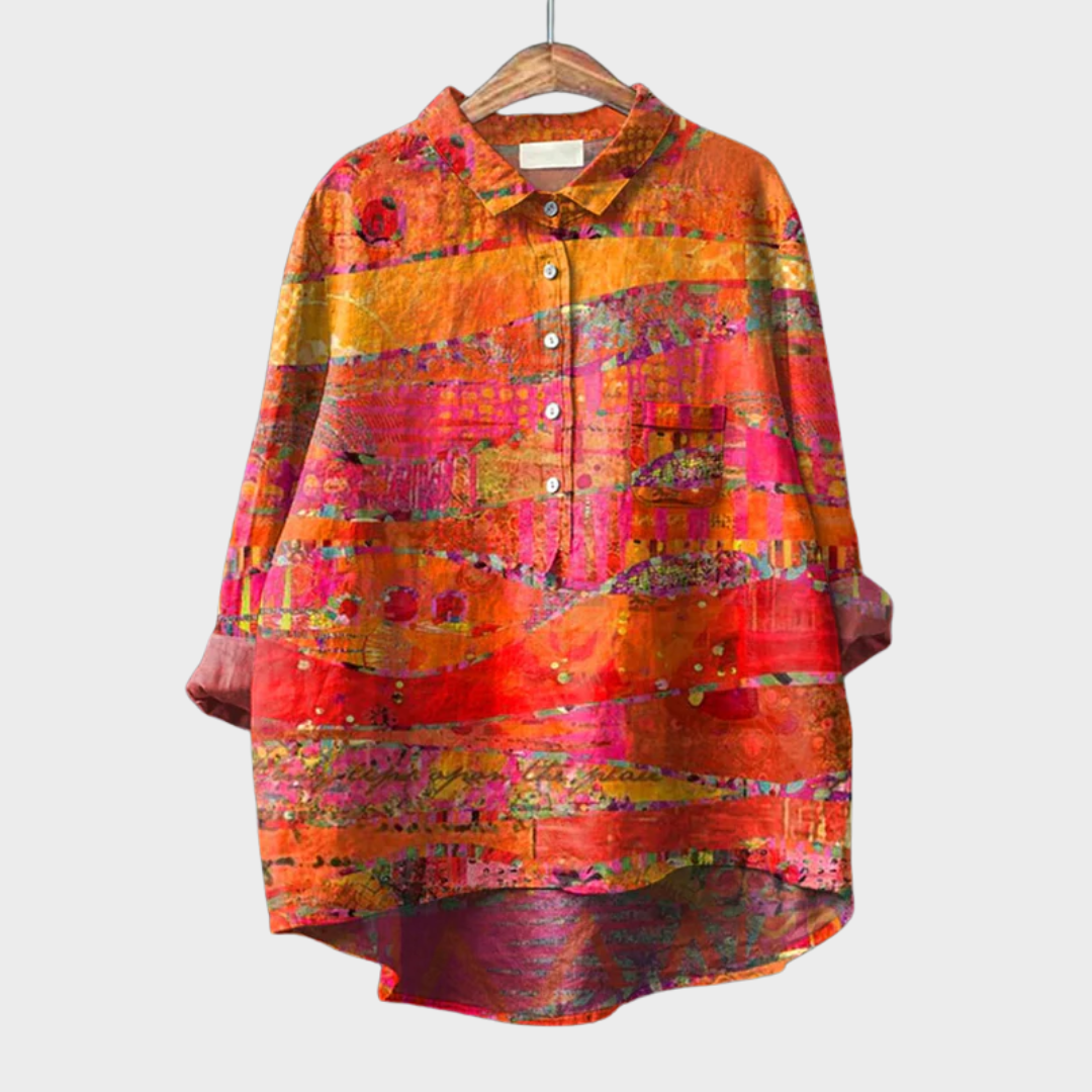 ELISA | Elegant Summer Linen Blouse