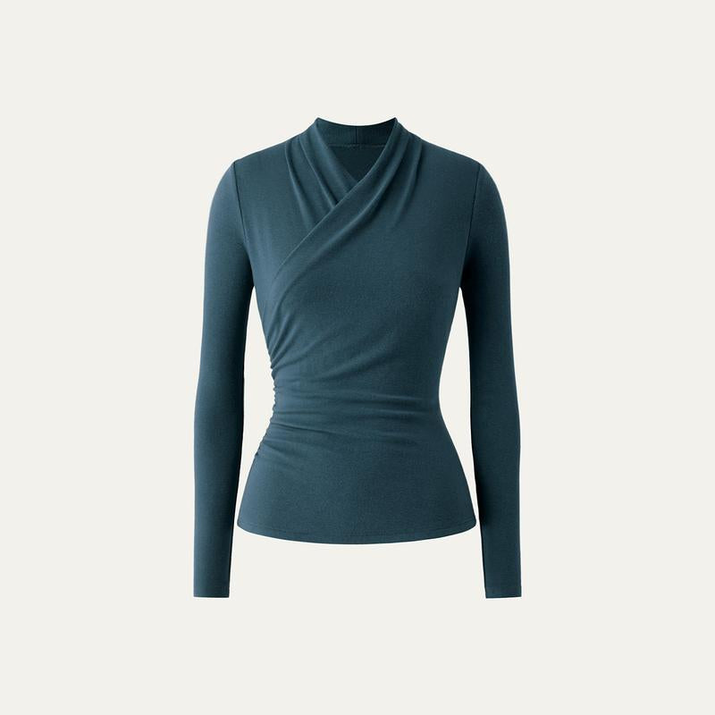NICA™ - Simple Surplice Long-Sleeve Top Medium Length