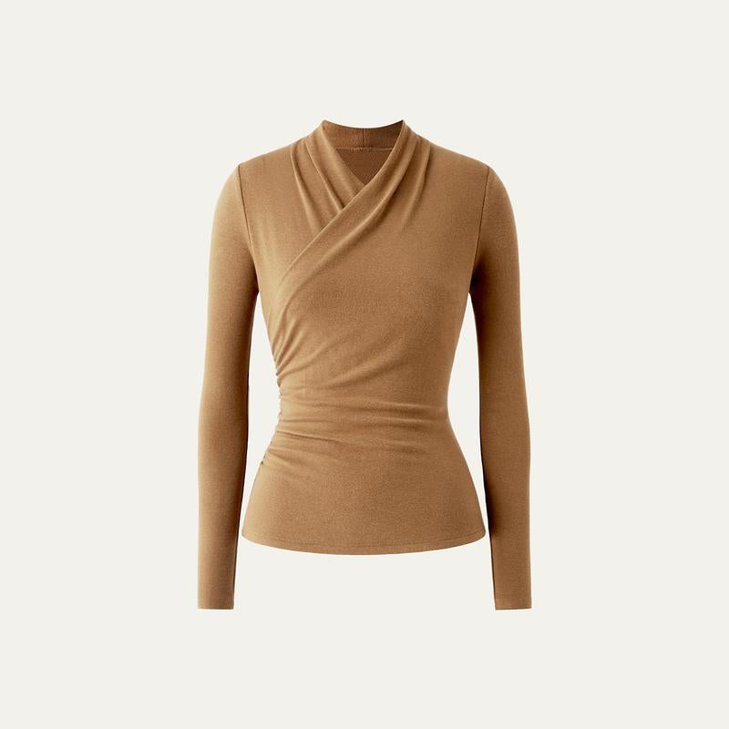 NICA™ - Simple Surplice Long-Sleeve Top Medium Length