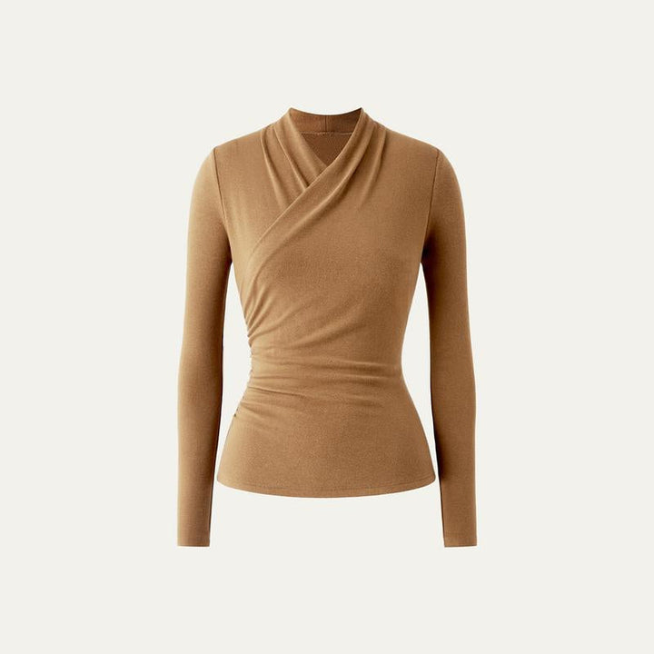 NICA™ - Simple Surplice Long-Sleeve Top Medium Length