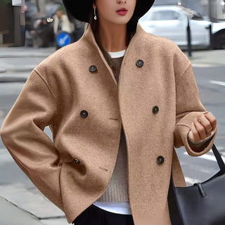 BINI™ - Cozy Long-Sleeve Stand Collar Coat