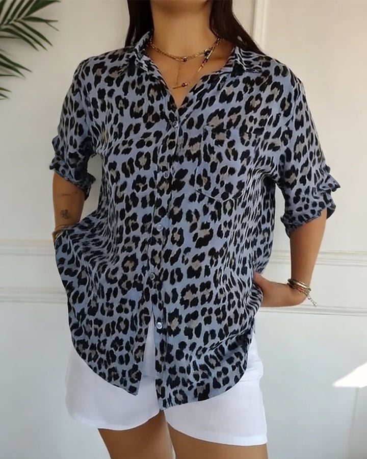 Miya | Fashion Blouses with Leopard Print