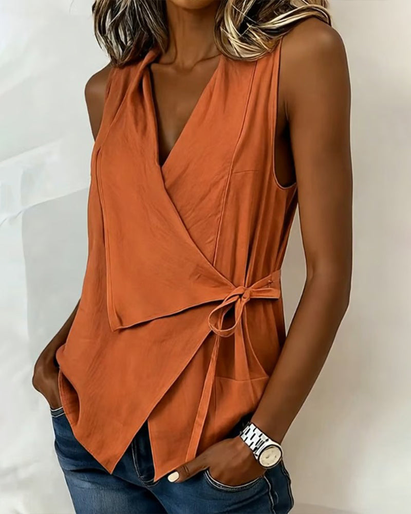 Marisa | Crossed Top with Wide Straps and Bow
