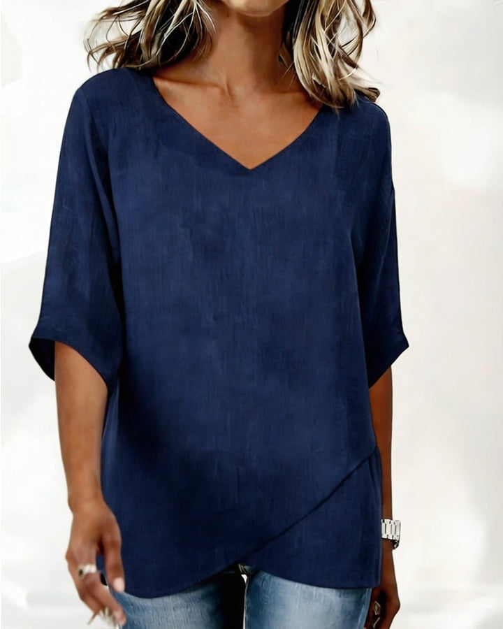 Marta | Irregular Top with V-Neck