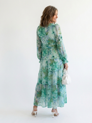 ALTHEA™ | Long-Sleeve Floral Maxi Dress