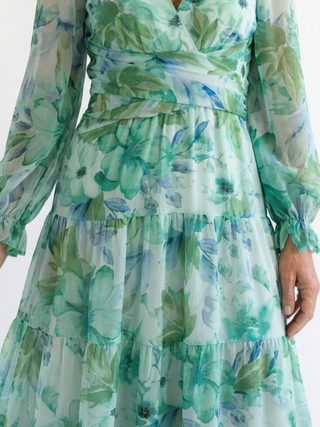 ALTHEA™ | Long-Sleeve Floral Maxi Dress
