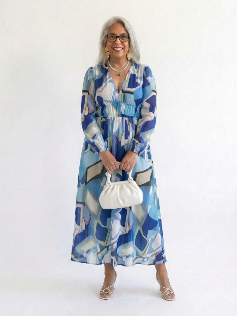 ALTHEA™ | Long-Sleeve Floral Maxi Dress