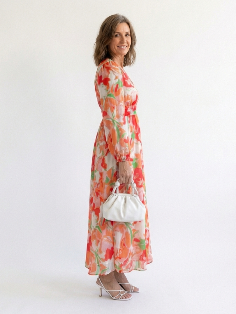 ALTHEA™ | Long-Sleeve Floral Maxi Dress