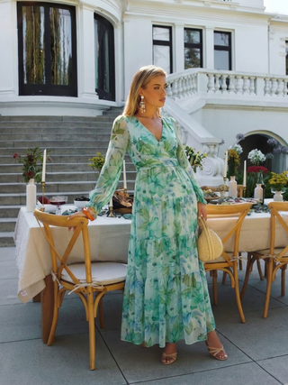 ALTHEA™ | Long-Sleeve Floral Maxi Dress