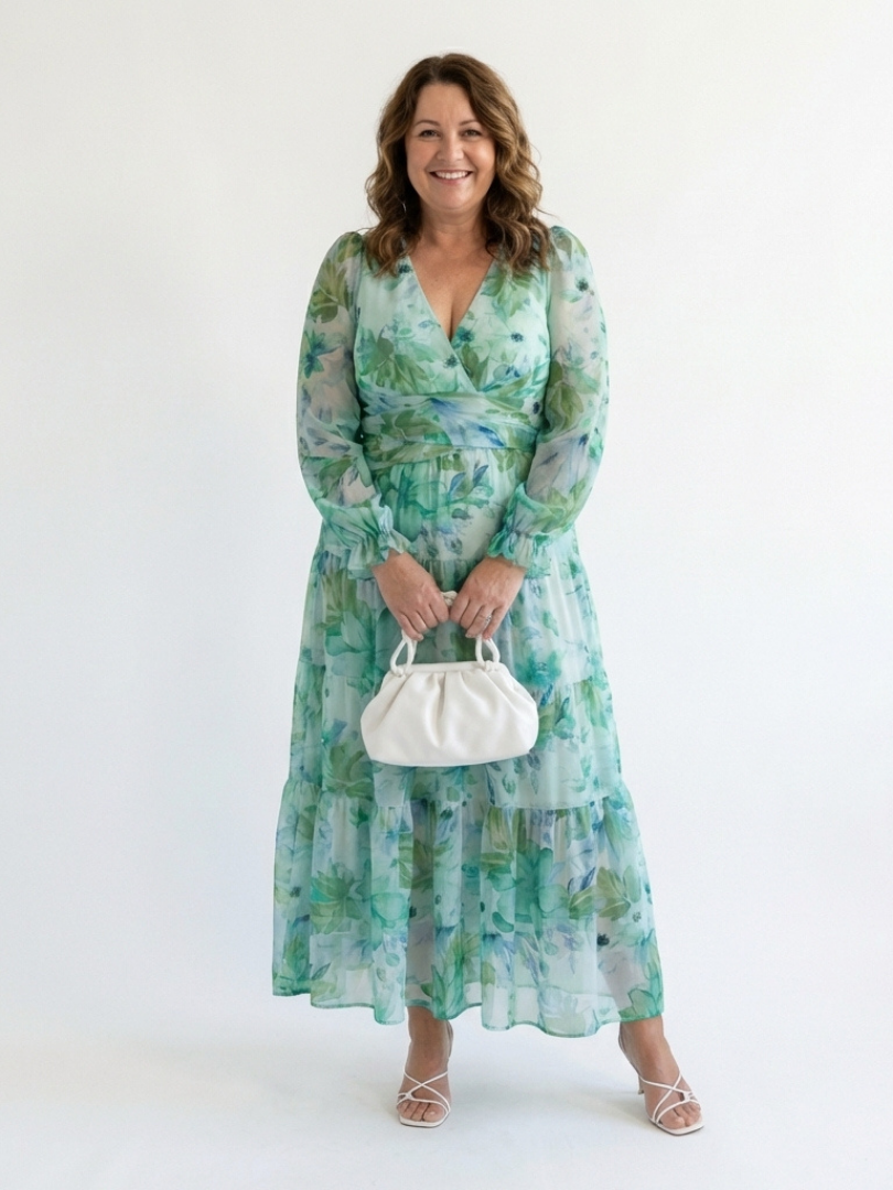ALTHEA™ | Long-Sleeve Floral Maxi Dress