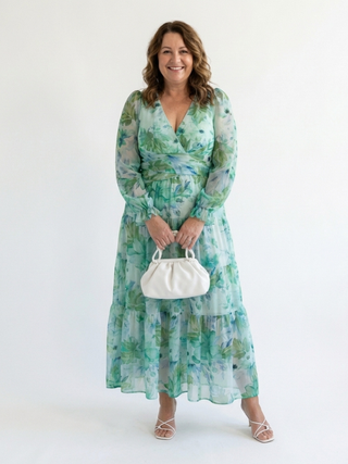 ALTHEA™ | Long-Sleeve Floral Maxi Dress