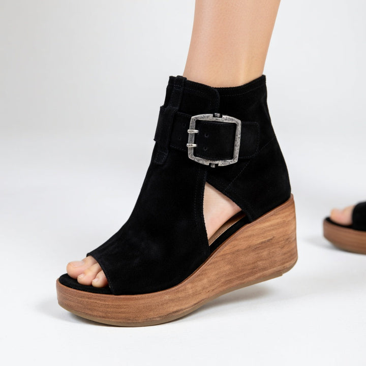 Orélisse™ | Open-toe Wedge Ankle Boots
