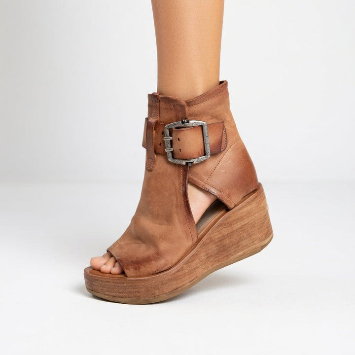 Orélisse™ | Open-toe Wedge Ankle Boots