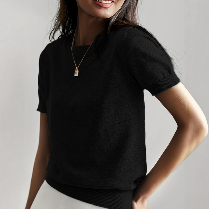 Tally - Casual Short-Sleeve Crew Neck Top