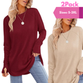 ZARITA™ - Cozy Long-Sleeve Tunic Shirt with Thumb Hole