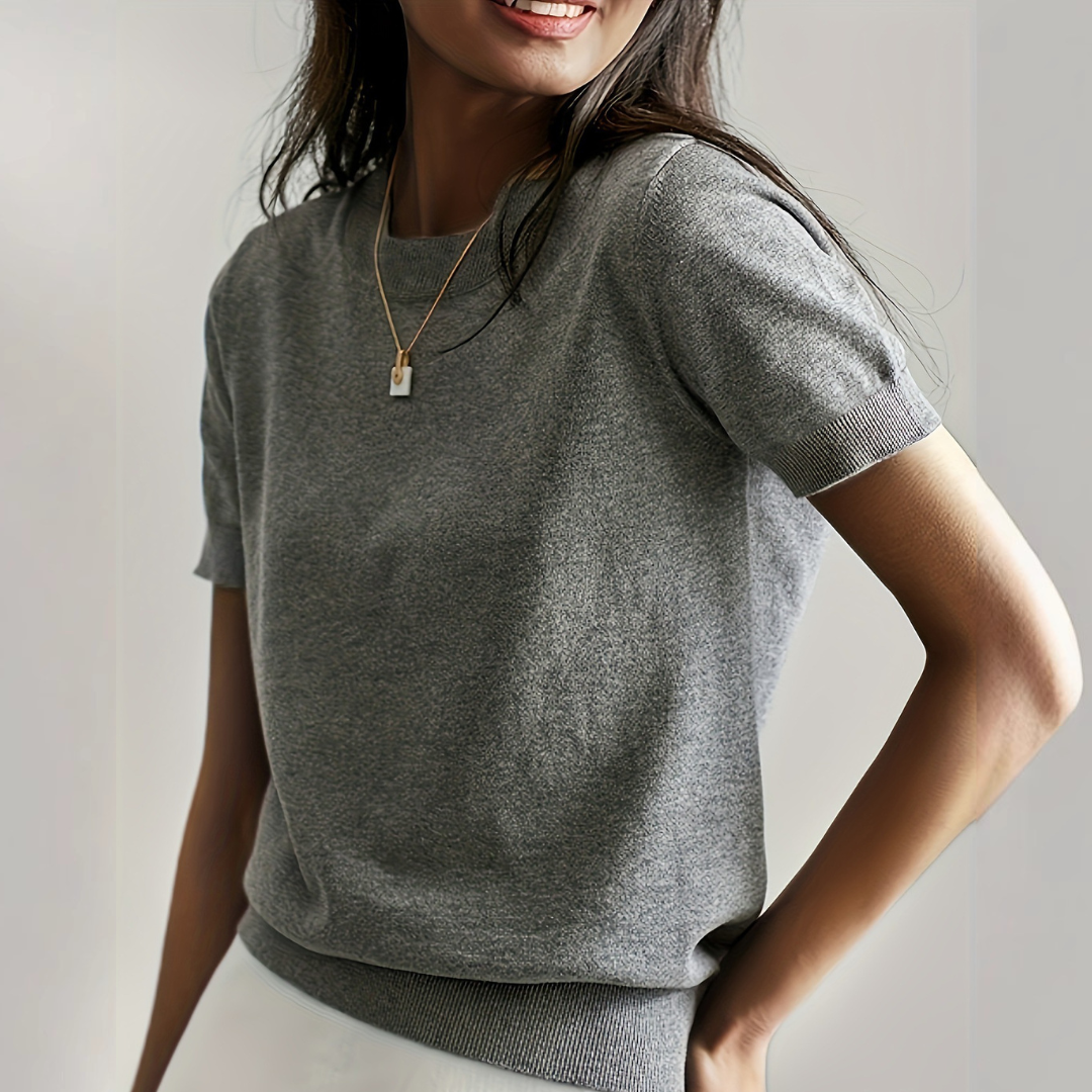 Viane - Casual Short-Sleeve Crew Neck Top