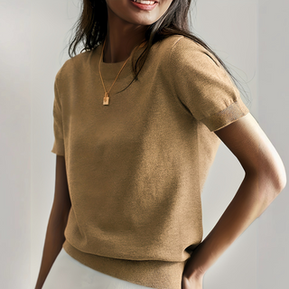 Viane - Casual Short-Sleeve Crew Neck Top