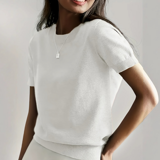 Tally - Casual Short-Sleeve Crew Neck Top