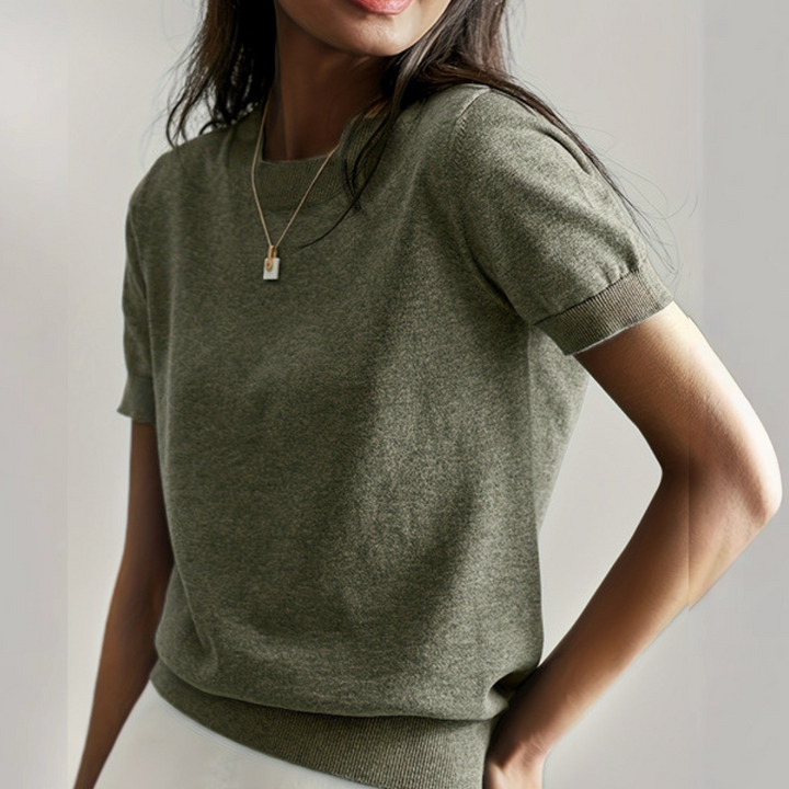 Viane - Casual Short-Sleeve Crew Neck Top