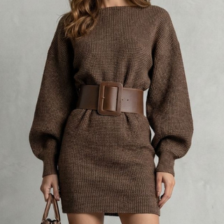 CLARA | Structured Belt Knit Dress