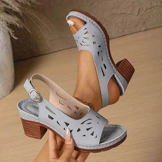 CRISTY™ | Ankle Strap Sandals With Block Heel