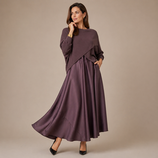 Clara | Elegant Layered Jumper and Midi Dress Set