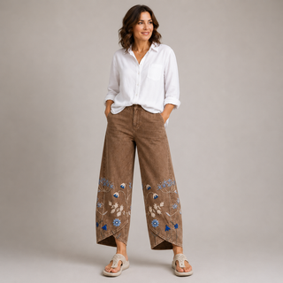 ELODIE | Boho Floral Print Trousers