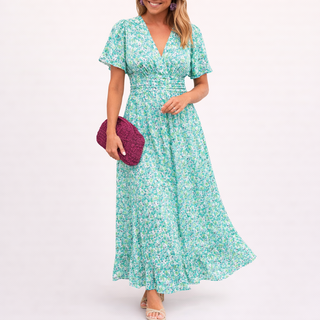 FAITH™ | Elegant Long Dress With Flowers