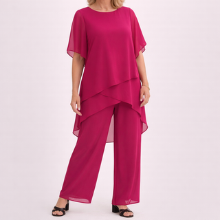AMANDA™ | Co-ord Set with Draped Palazzo Pants