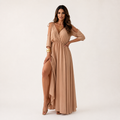 ZAFIRA | V-Neck Dress with Side Slit