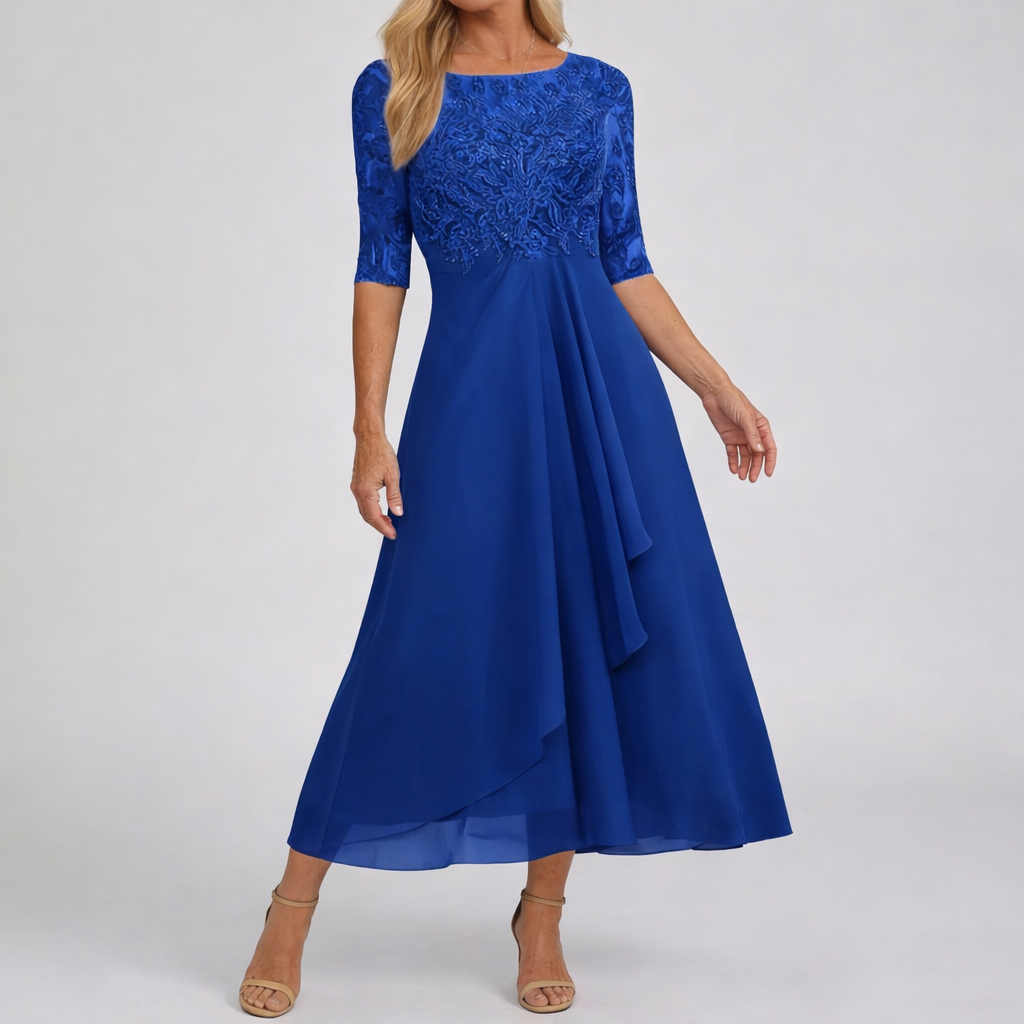 ZARIA | Lace Midi Dress Effortless Elegance