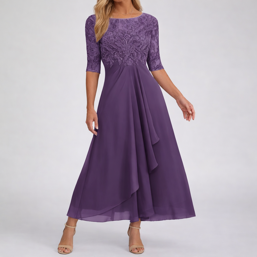 ZARIA | Lace Midi Dress Effortless Elegance