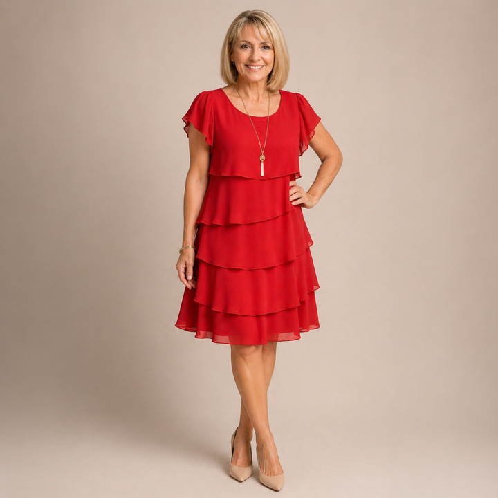 Lucia | Layered Chiffon Summer Mini Dress