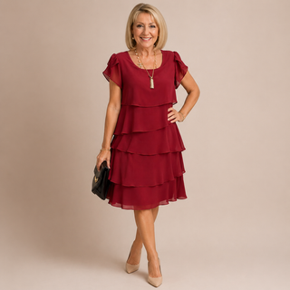 Lucia | Layered Chiffon Summer Mini Dress