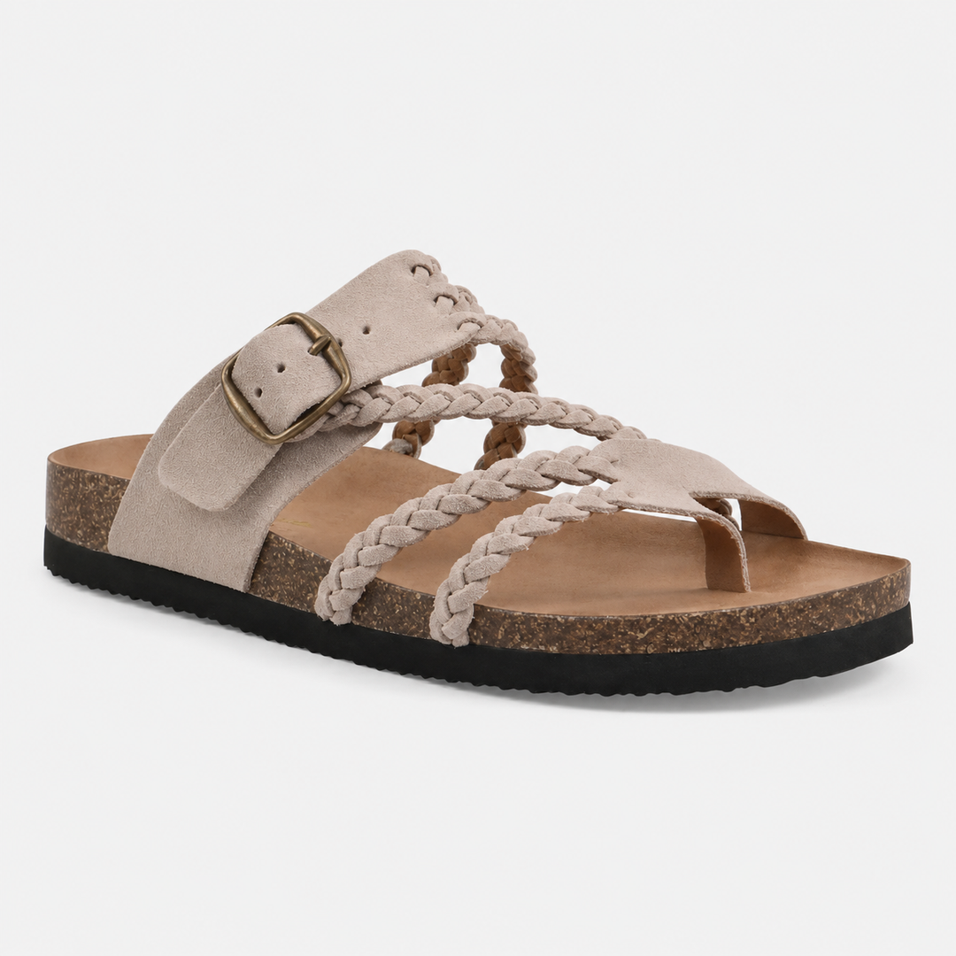 Adriana | Braided Cork Sandals