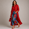 DANIELLA | Linen Dress & Floral Denim Set