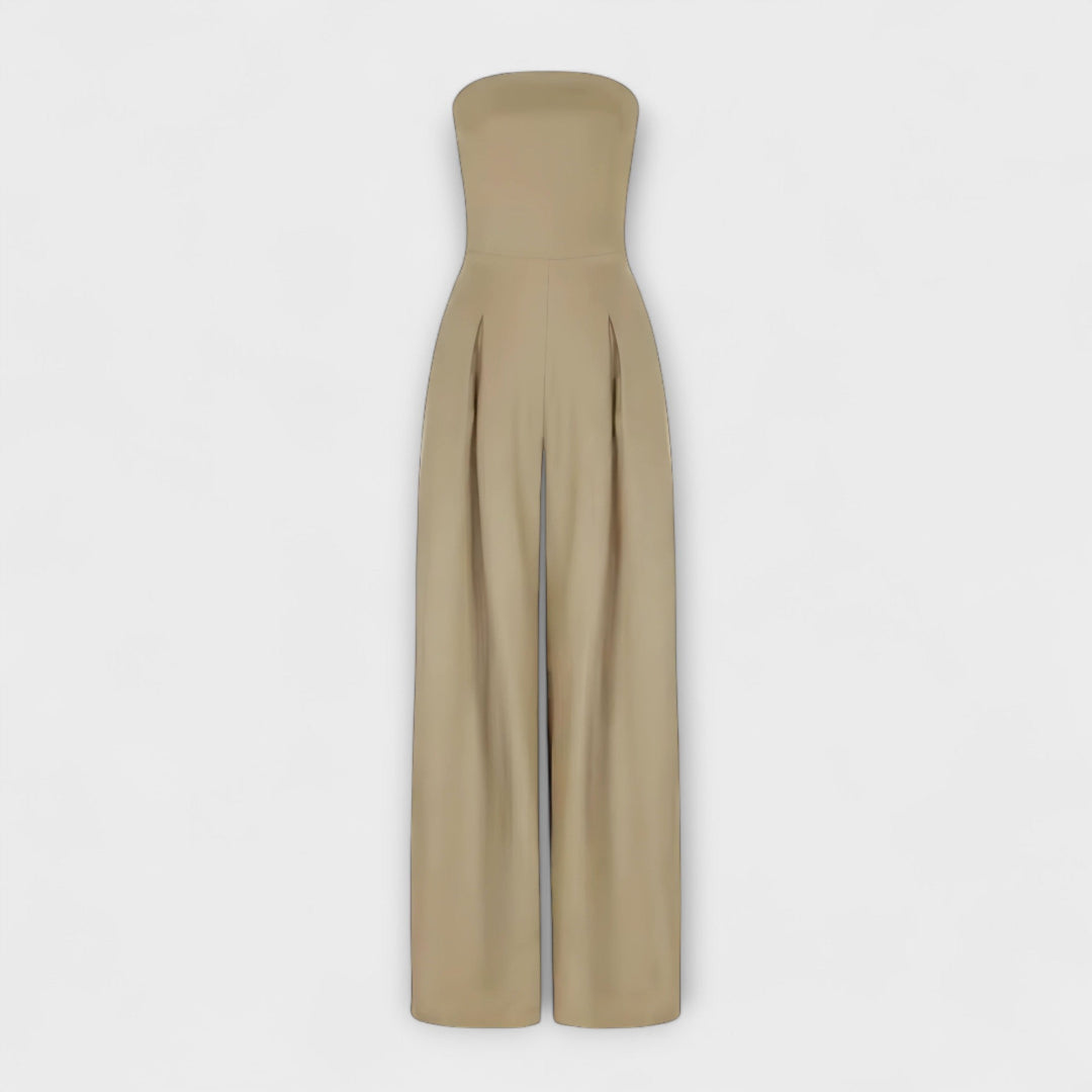 KIORA | Elegant Strapless Jumpsuit