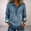 DOLORES™ | Trendy Sweatshirt with Half Button and Collar