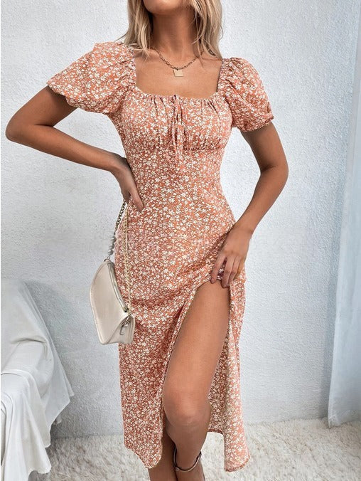 COLETTE™ - Casual Summer Square Neck A-Line Dress