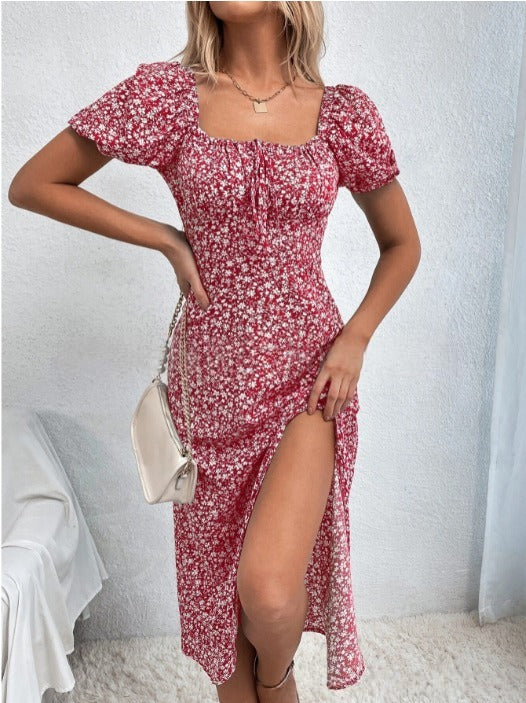 COLETTE™ - Casual Summer Square Neck A-Line Dress