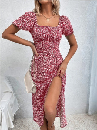 COLETTE™ - Casual Summer Square Neck A-Line Dress