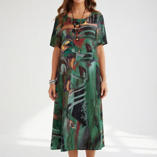 AZÉLORIA | Elegant Flowing Artistic Maxi Dress