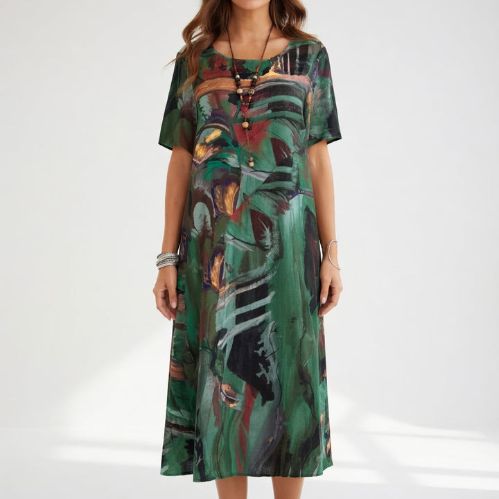 AZÉLORIA | Elegant Flowing Artistic Maxi Dress