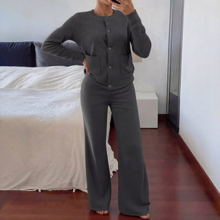 LUCIA - Cozy Knit Sweater & Wide-Leg Two-Piece Set