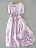 Zirelle™ | Soft elegant summer dress, classic cut, white
