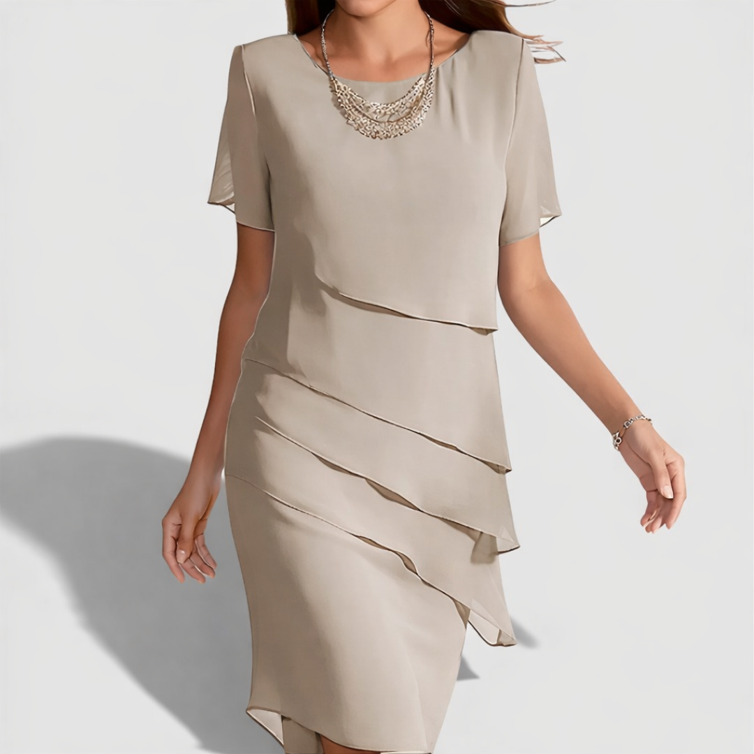 KENDRA™ | Layered Midi Dress