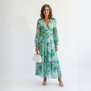 ALTHEA™ | Long-Sleeve Floral Maxi Dress