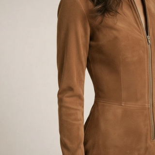 MILA™ | Suede Zip Dress